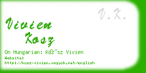vivien kosz business card